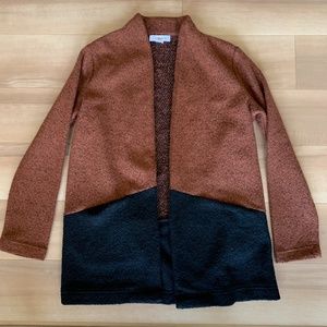 Black and brown sweater jacket